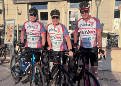 A massive thank you to Steve Dalton, JP Maguire and Matt Minch for taking on the incredible challenge of cycling from Paris2Nice in support of Pieta this year and for collectively raising an amazing €55,000+! 🚴‍♂️ Your dedication, generosity and support mean so much and will make a real difference. We are incredibly grateful to you all! 💜